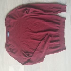 Modcloth maroon "Charter School" sweater with button detail, size S